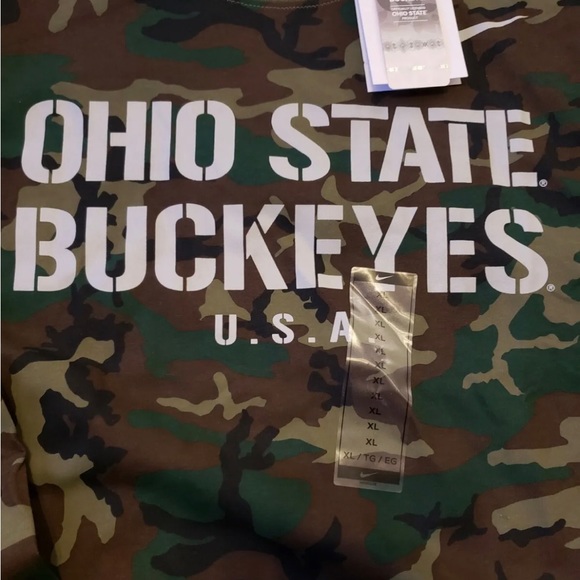 NWT Nike Dri Fit Ohio State Buckeyes Camo Long Sleeve Shirt - Men's - Picture 9 of 12